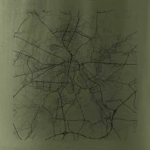 Mapy měst černobílé Plzeň