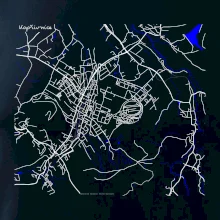 Kopřivnice - Mapa s vodními toky