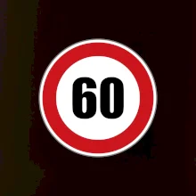 Dopravní značka - omezení rychlosti 60