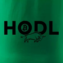Hodl, nápis a býk Hodl, nápis a býk