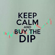 Zeleno červený graf Keep Calm and Buy the Dip