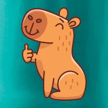 Kapybara s palcem nahoru