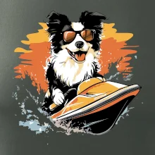 Border Kolie na vodním skútru