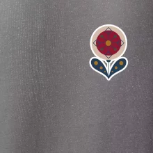 Folklor na prsu květina kulatá