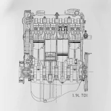 Motor Škoda/ VW 1.9L  TDI ze předu