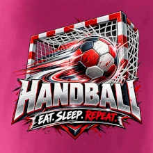 Házenkářský míč v brance eat sleep repeat