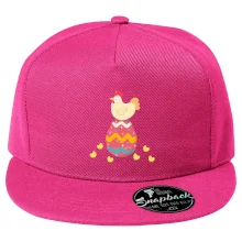 Slepice sedící na velikonočním vejci