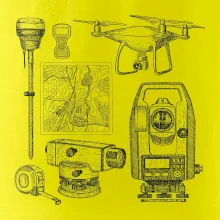 Geodet teodolit dron