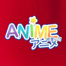 Anime nápis duhový