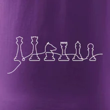 Šachové figurky v řadě - obrys