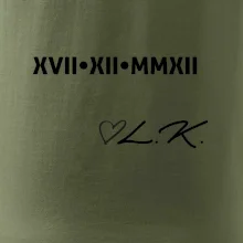 Datum výročí a iniciály