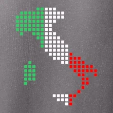 Itálie obrys vlajka