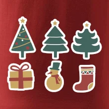 Vánoční sada - stromky a dárky