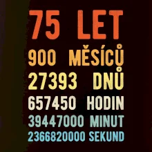 Narozeniny 75 přepočet času