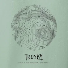 Trosky - vrstevnice v kruhu