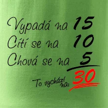 Vypadá, cítí se, chová se - 30 let