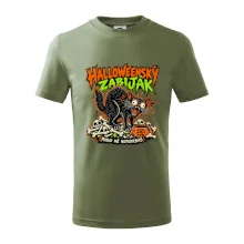 Halloweenský černý kocour čeká na podrbání