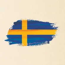 Švédská vlajka kreslená