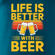 Life is better with beer - oranžové Life is better with beer - oranžové