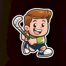 Ikona pozemní hokej kluk