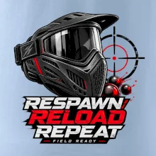 Paintballová maska respawn reload repeat