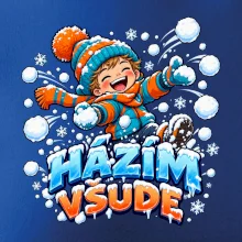 Rodinná vánoční trička - Házím všude dítě sněhová bitva