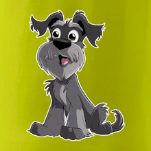 Knírač kreslený sedící