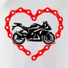 Moto srdce řetěz - silniční