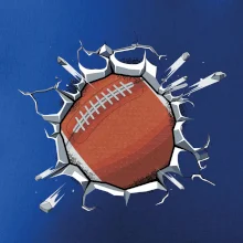 Americký fotbal míč v triku Americký fotbal míč v triku