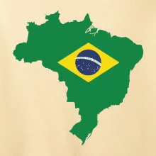 Brazílie vlajka v mapě