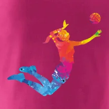 Volejbalistka splash s míčem Volejbalistka splash s míčem