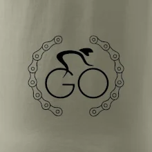 Logo cyklisty a řetěz