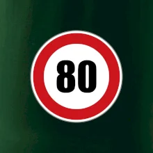 Dopravní značka - omezení rychlosti 80