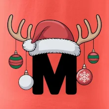 Vanoční rodinná trička - písmeno a čepice