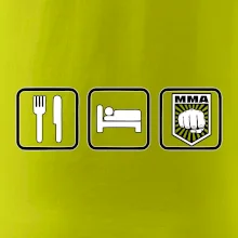 Eat sleep MMA v řádku