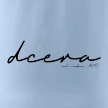 Psací nápis syn - dcera s ročníkem