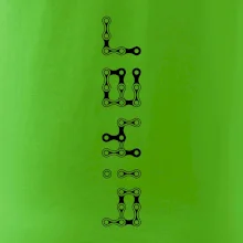 Biker nápis na výšku řetěz