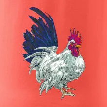 Kohout kreslený bílý