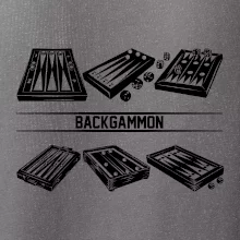 Backgammon černý set