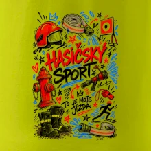 Hasičský sport - kreslené vybavení a terč