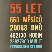 Narozeniny 55 přepočet času