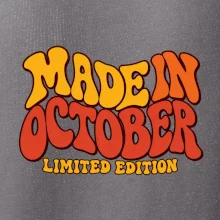 Made in october limited edition retro vlnité písmo