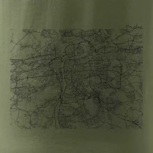 Mapy měst černobílé Praha