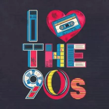 I love 90s - srdce a kazeta