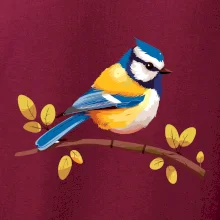 Sýkorka modřinka kreslená