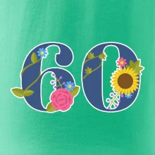 Květinové číslo kreslené - 60