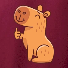 Kapybara s palcem nahoru