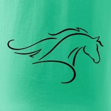 Kůň - bežící silueta hlavy