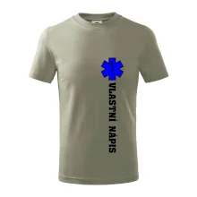 Hvězda života - vlastní nápis vpředu a vzadu