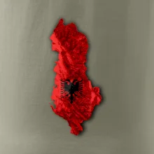 Mapa Albánie reliéf hor